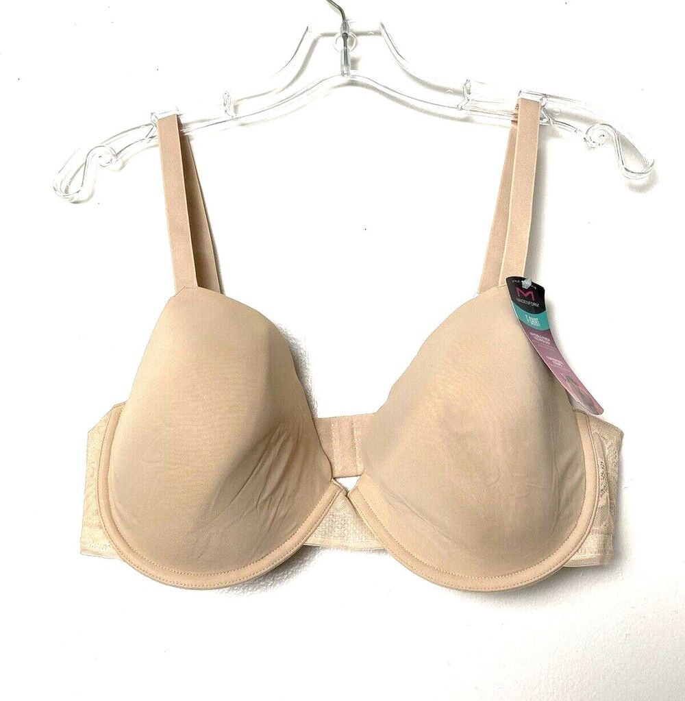 Maidenform T-shirt Bra Comfort Devotion Ultimate No-Show Demi Beige Size 40C